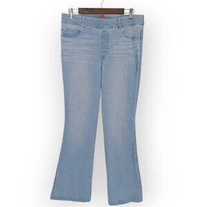 SPANX Size XL Retro Light Wash Denim Tummy Shaping Pull-On Flare Jeans 20348R